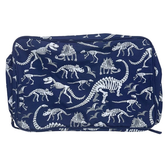 Pottery Barn Kids Other - Pottery Barn Kids Dinosaur Skeleton Packing Cube Navy Blue Travel Organizer Glow